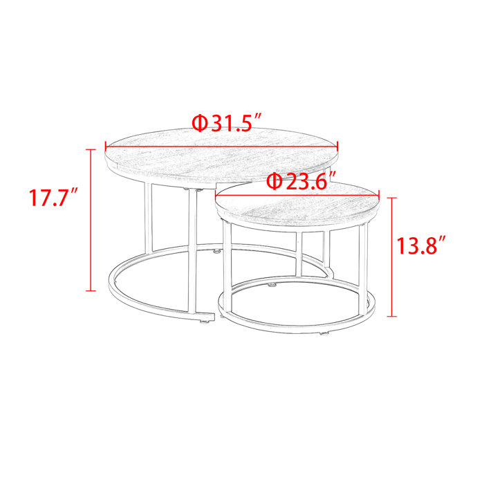 Etta Avenue™ Enid Nesting Coffee Table & Reviews | Wayfair